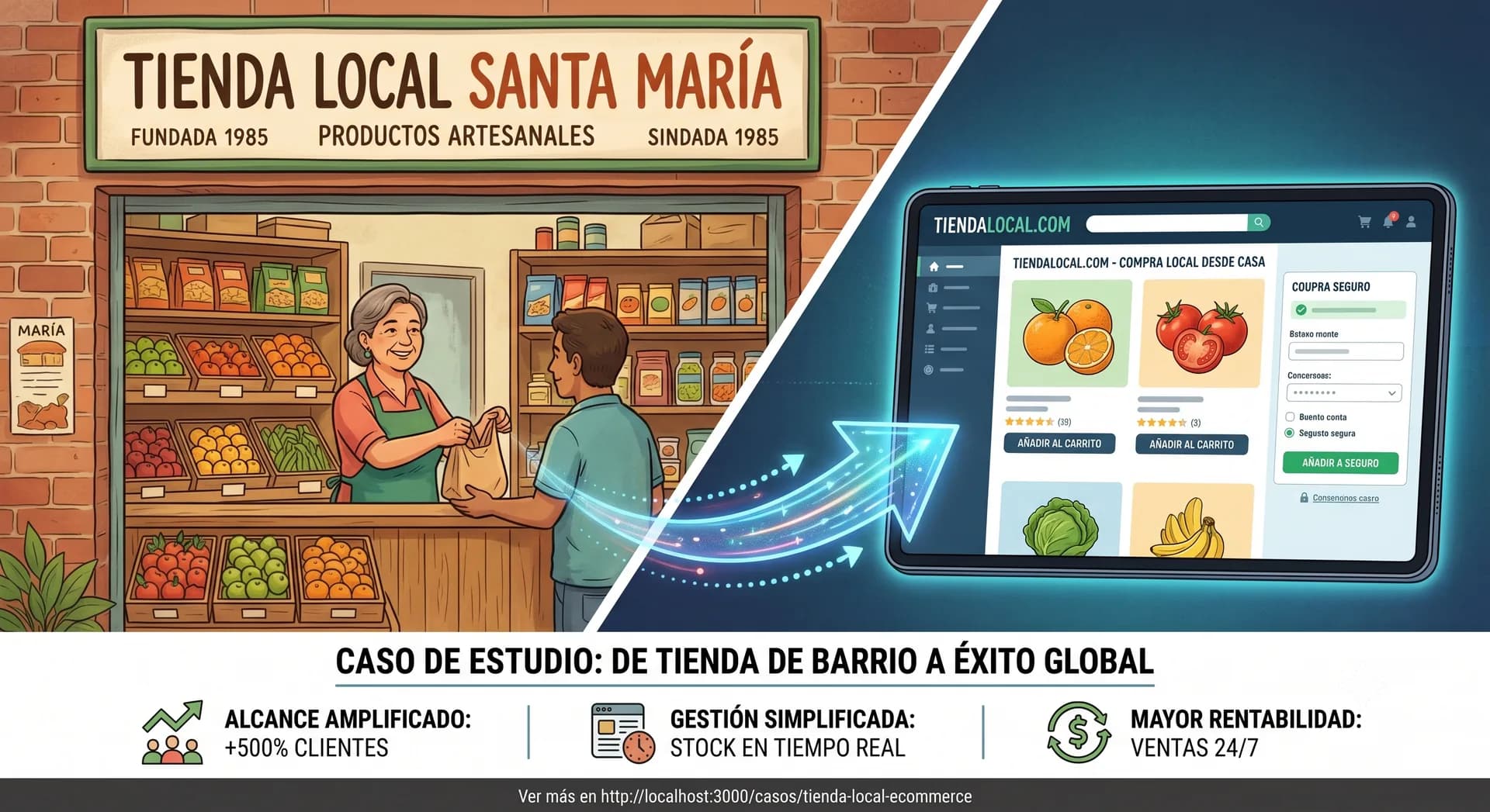 Transformación de una tienda gourmet de barrio en un ecommerce con ventas online