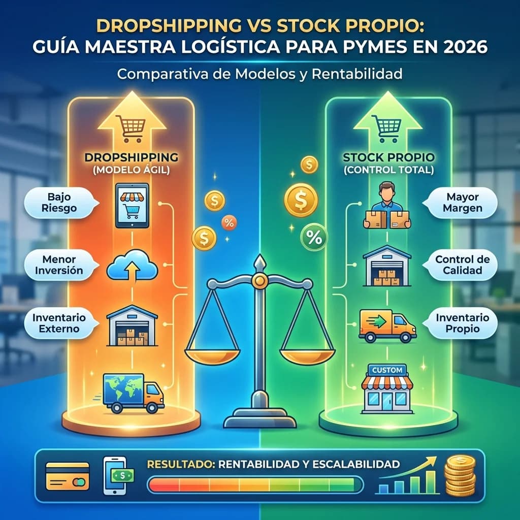 Implementación de inteligencia artificial en dropshipping vs stock propio pymes para pequeñas empresas